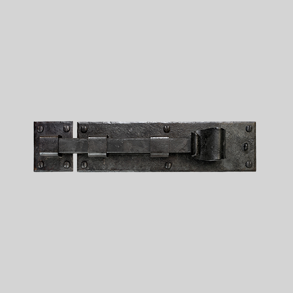 Shown as a left hand with a dark wax iron finish.