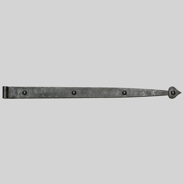 Shown as right hand with a dark wax iron finish.