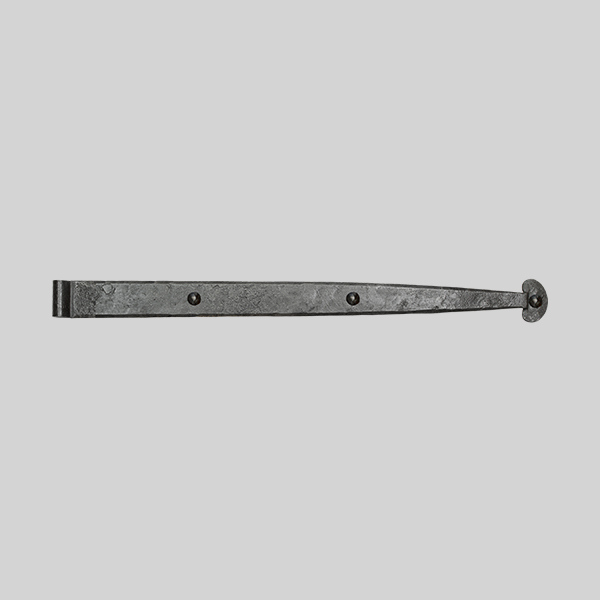 Shown as right hand with a dark wax iron finish.