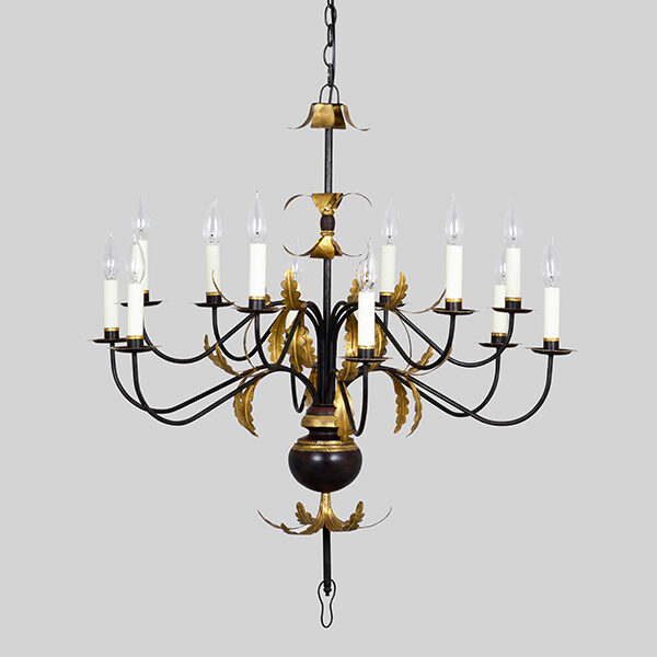 Shown in Aged Tin, Pitch Black Paint & Yellow Gold Leaf