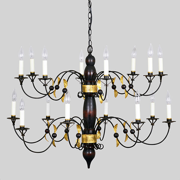 Shown in Aged Tin, Pitch Black Paint & Yellow Gold Leaf, Large