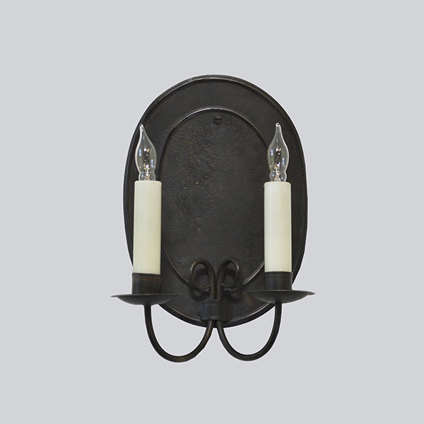 <skid>A934</skid> Oval Flemish Double Arm Sconce